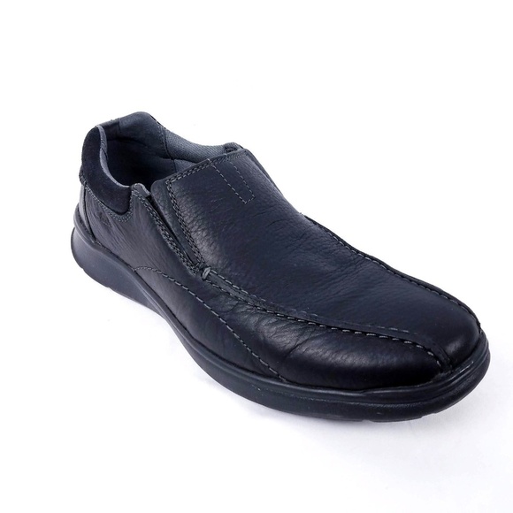 Clarks Mens Black Shoes Loafers 11 M Slip On - Picture 1 of 8